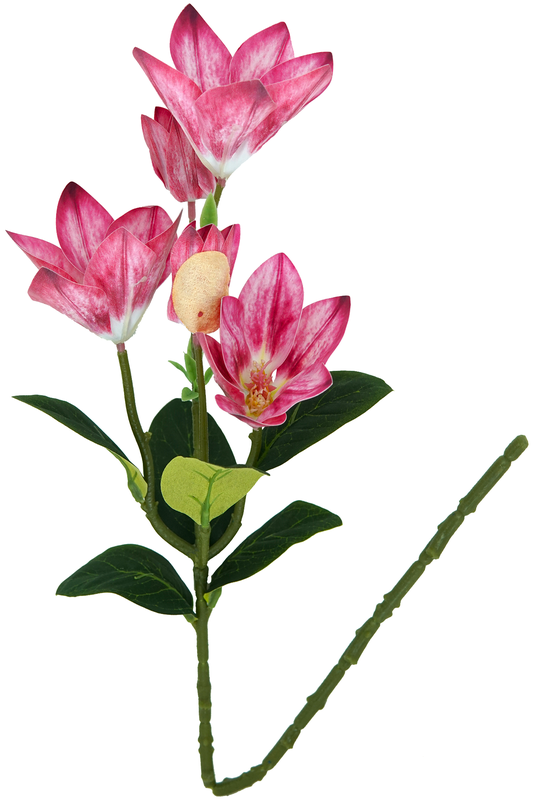 Ramo de flores artificiales de magnolia de 59 cm con tacto realista