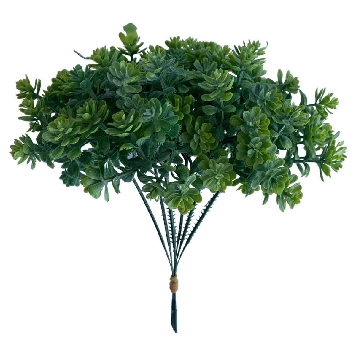 Ramo de tallos con follaje de suculentas artificiales (21 cm) – Planta artificial para sala de estar