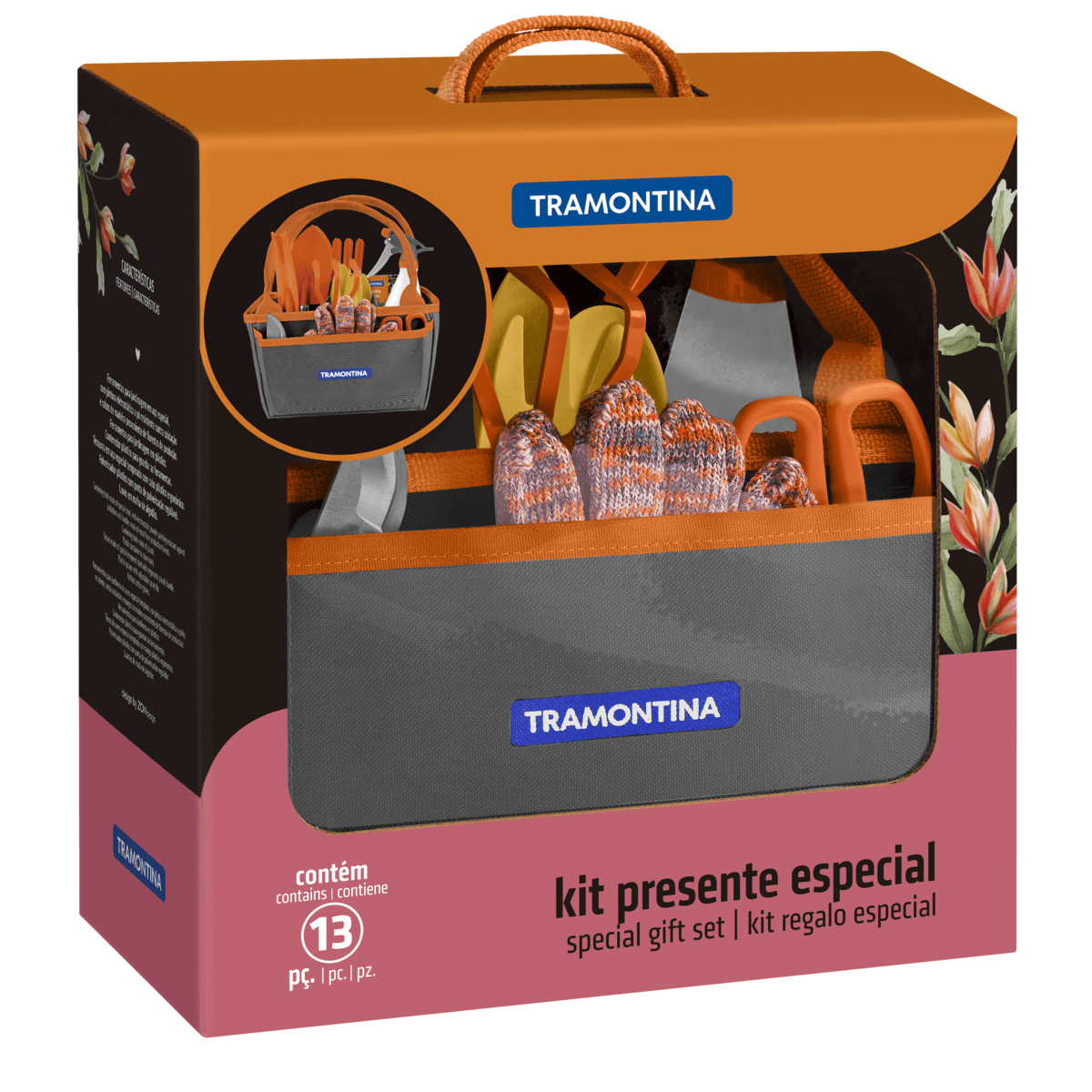 Kit de Herramientas para Jardín con Bolsa de Tela Porta Herramientas 13 Pzas