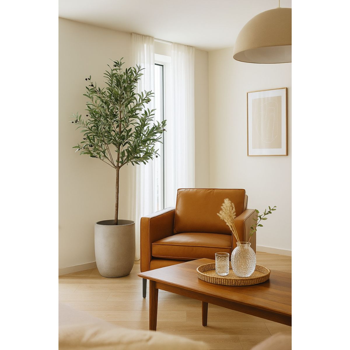 Olivo artificial premium, grande y realista – Planta permanente de 160 cm
