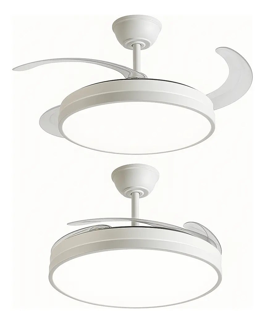 Ventilador de Techo con Lámpara LED Retráctil + Control remoto