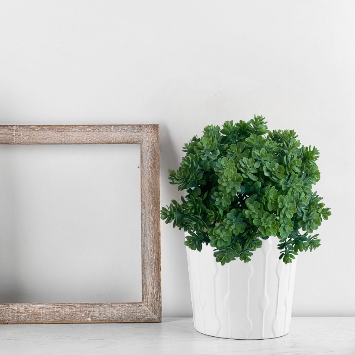 Ramo de tallos con follaje de suculentas artificiales (21 cm) – Planta artificial para sala de estar